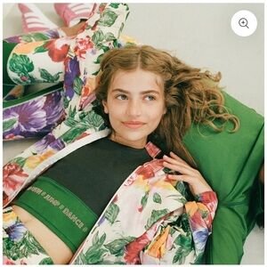 Molo Floral Kids Shirt with Green Accents